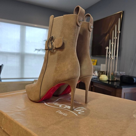 NEW Christian Louboutin So CL Chelsea Booty 85mm size 36 Suede - Picture 7 of 11